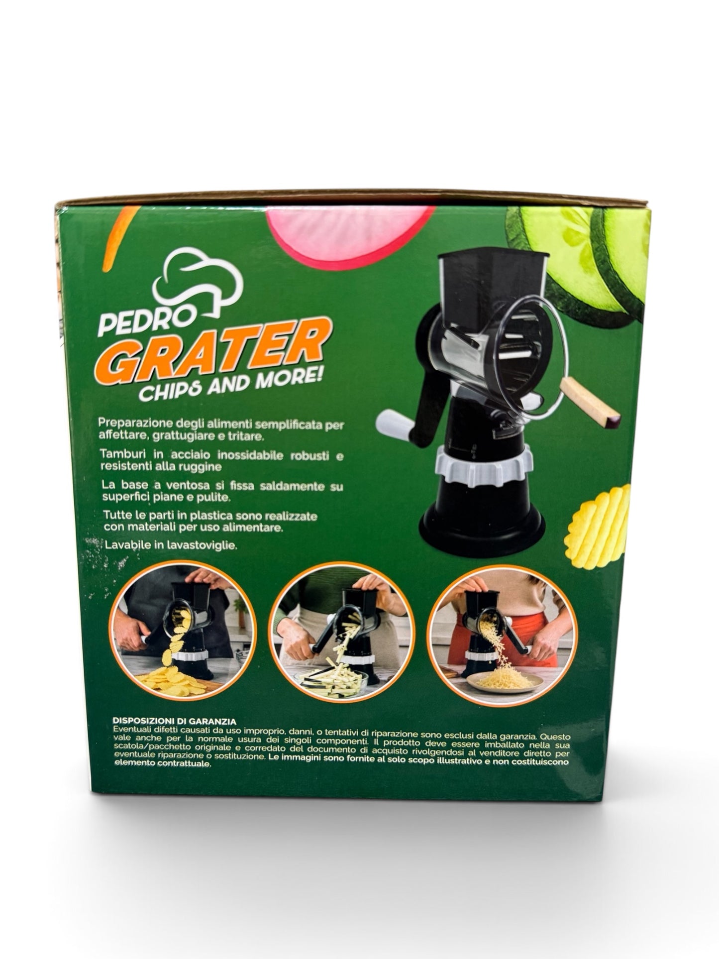 GRATER 6 in 1 in acciaio inox molteplici funzioni facili e veloci