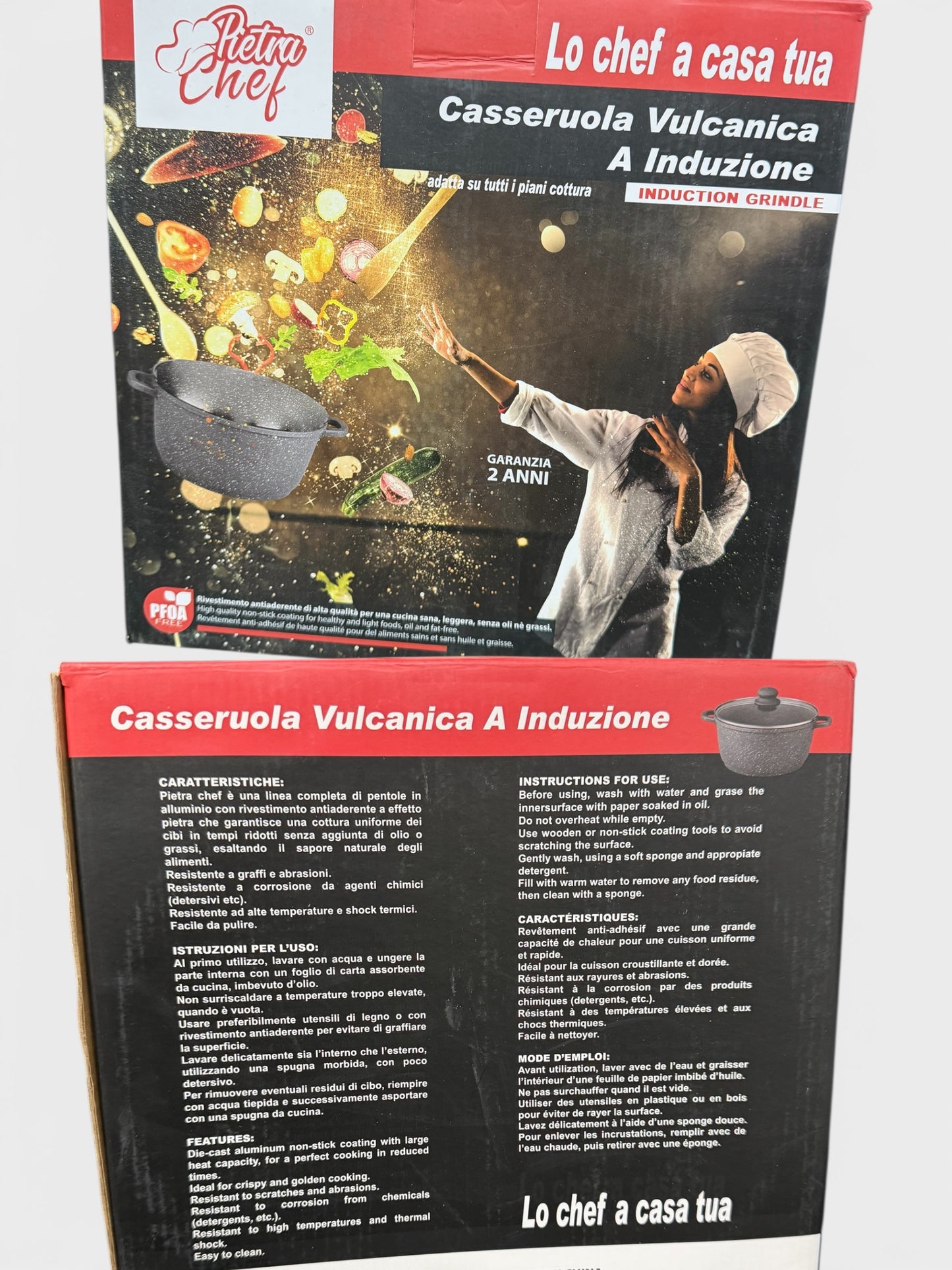 Casseruola Vulcanica a induzione per tutti i tipi di piano cottura
