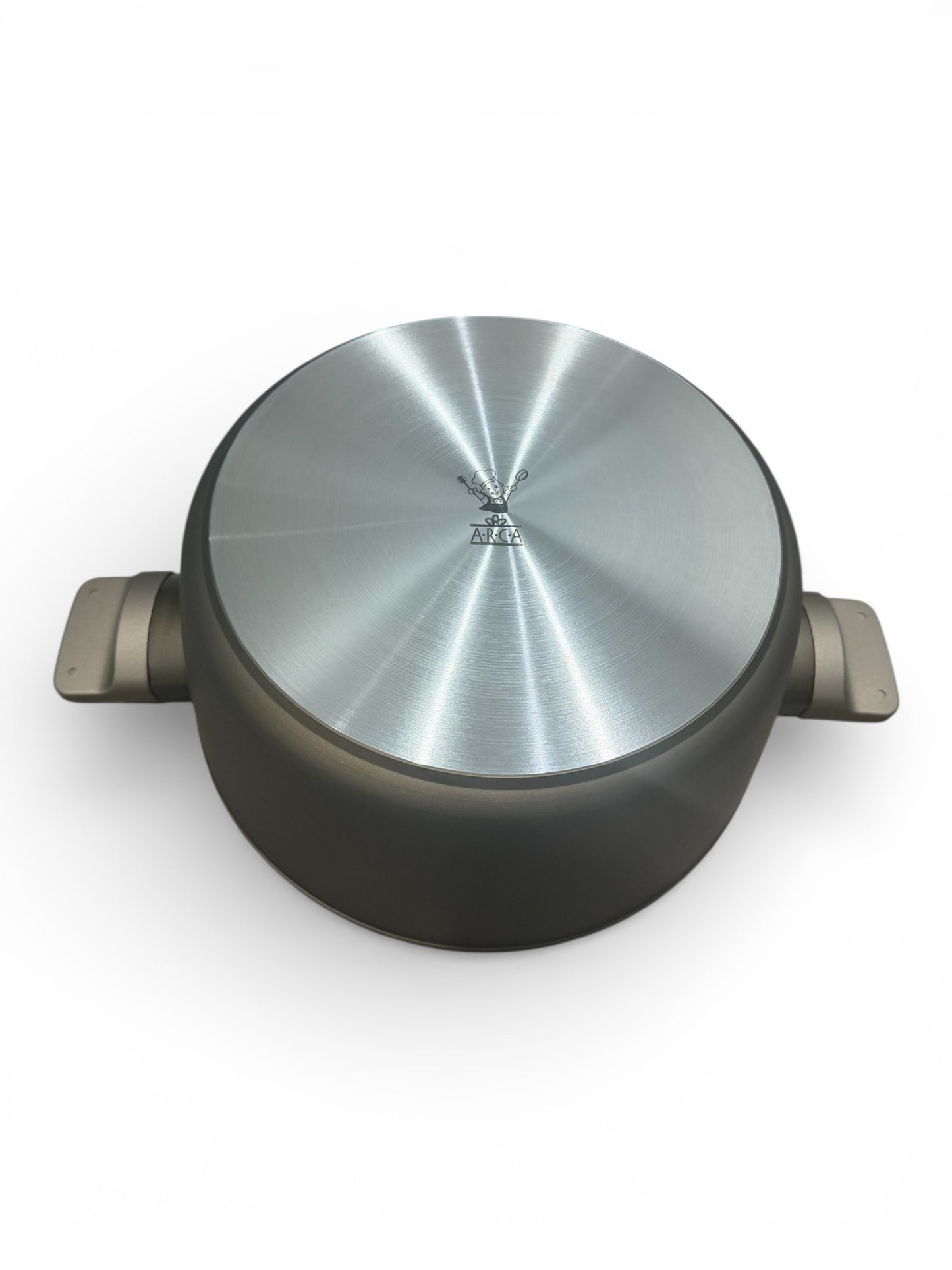 Casseruola Antiaderente 28 cm con Manici Soft Touch Fondo Full Induction Coperchio in Vetro e silicone antirottura