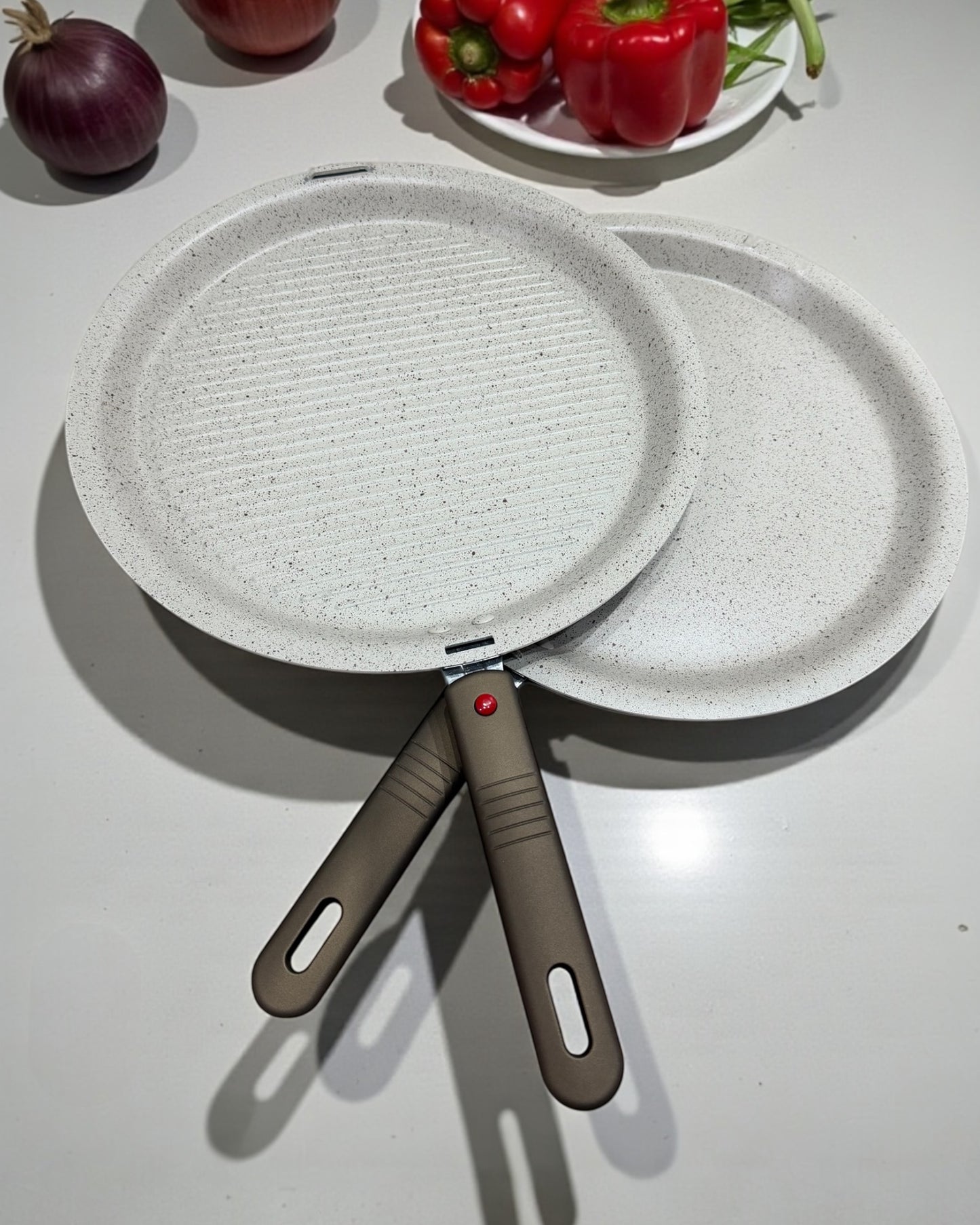 DOPPIA PIASTRA 30 cm elevato rivestimento antiaderente massime prestazioni