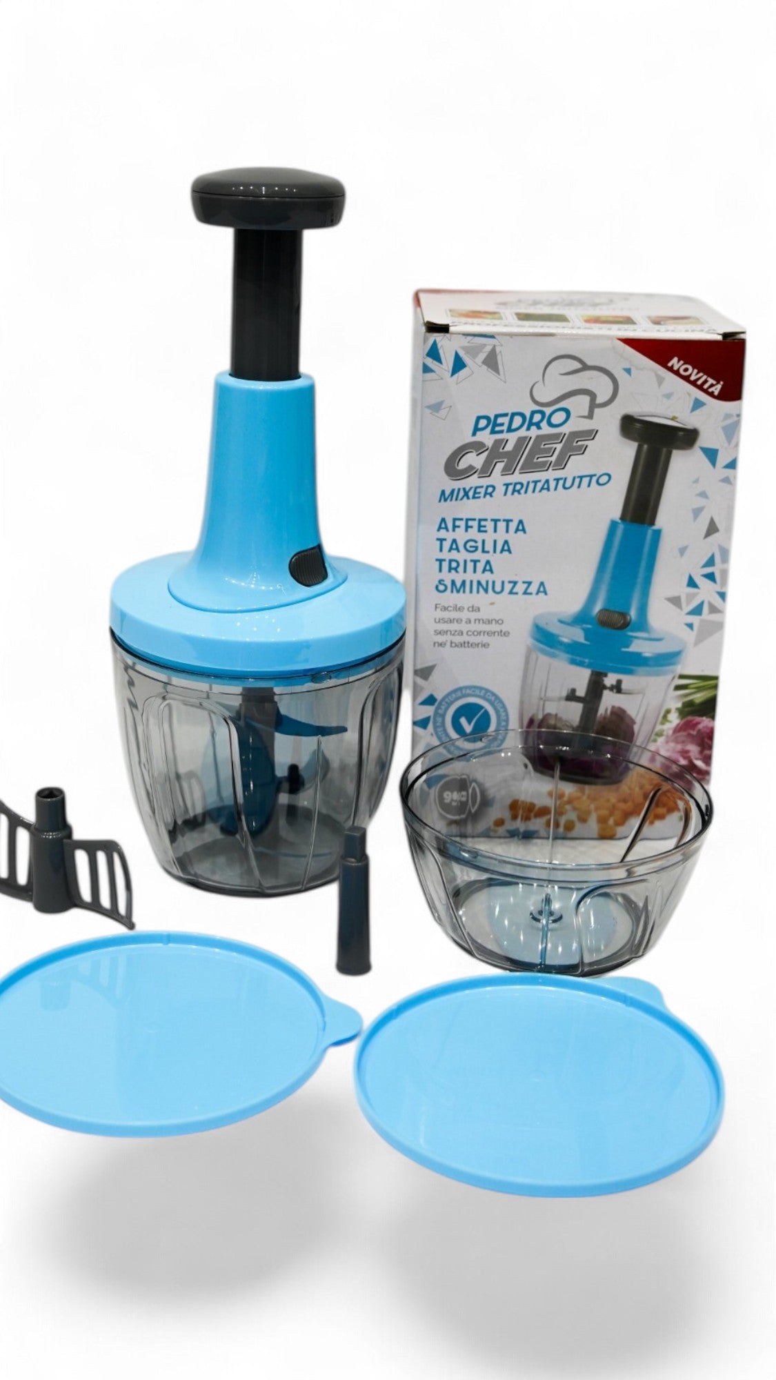 PEDRO CHEF tritatutto professionale con 5 lame