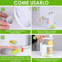 Spiralizzatore 4 in 1 per spaghetti di zucchine con contenitore di raccolta