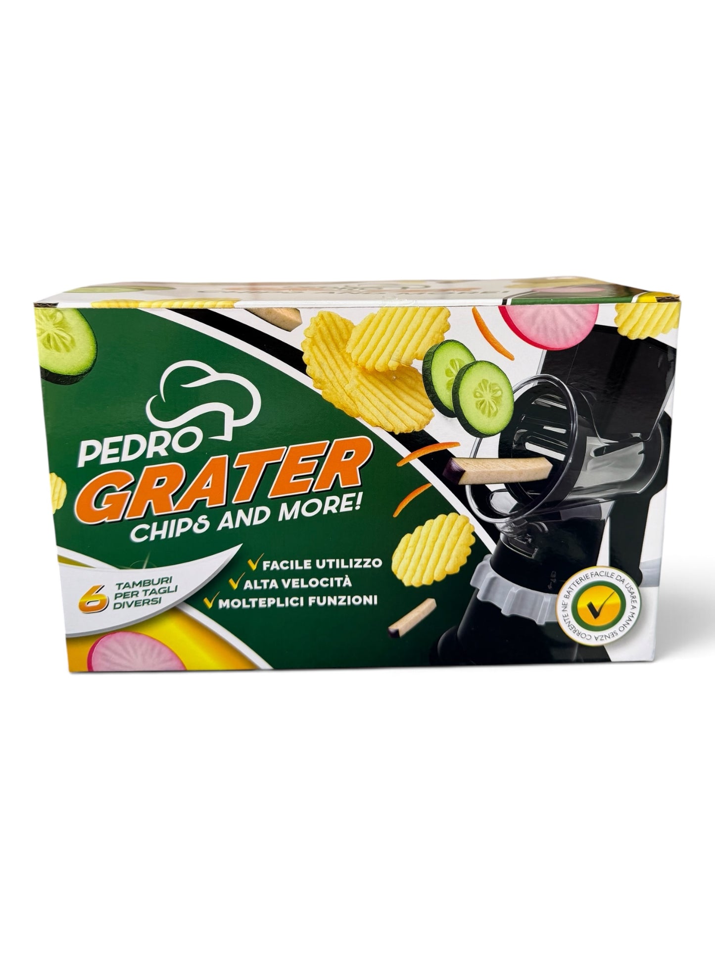 GRATER 6 in 1 in acciaio inox molteplici funzioni facili e veloci