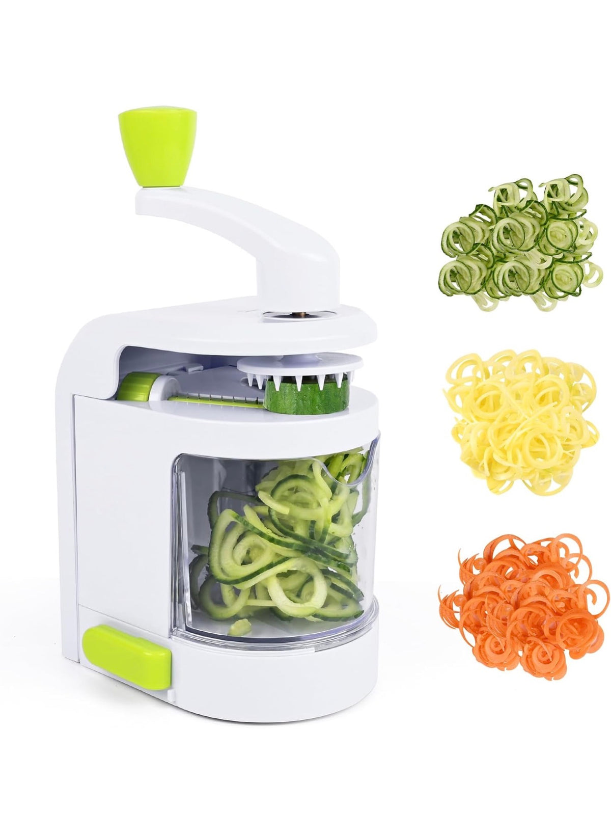 Spiralizzatore 4 in 1 per spaghetti di zucchine con contenitore di raccolta