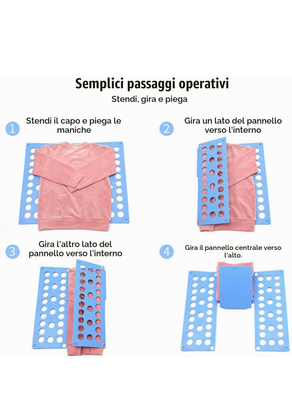Piega facile e veloce design rigido ultra precisione per i tuoi capi