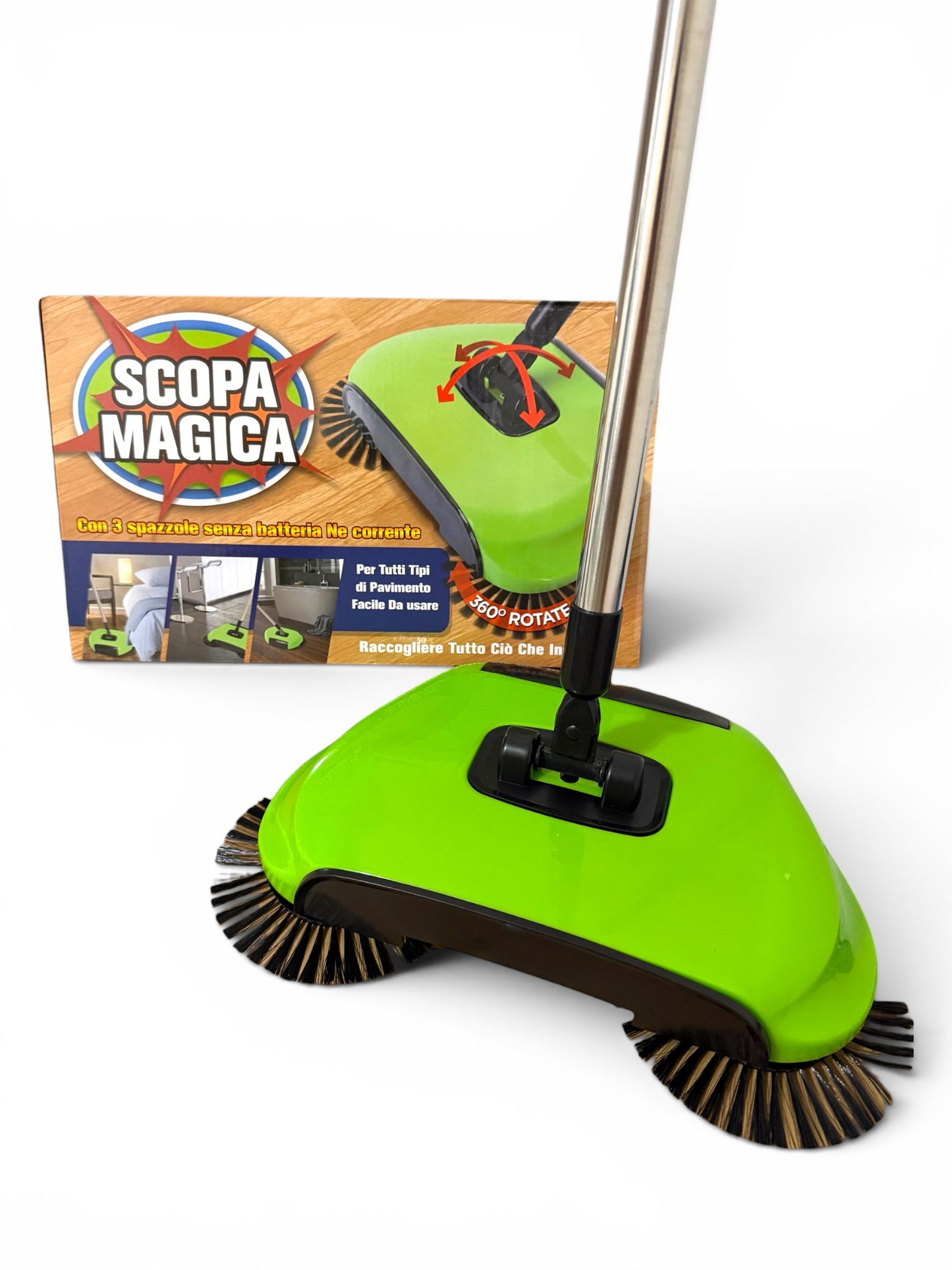 Scopa Magica manuale raccogli sporco e polvere più velocemente