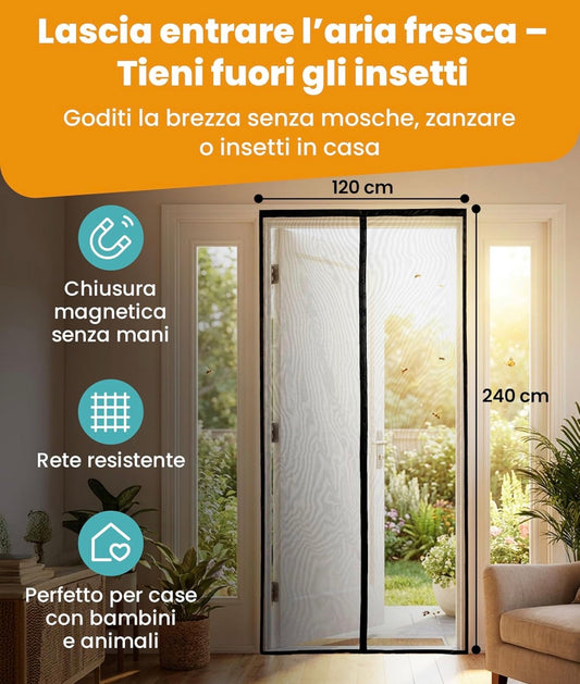 Zanzariera Magnetica Con chiusura automatica ad ogni passaggio