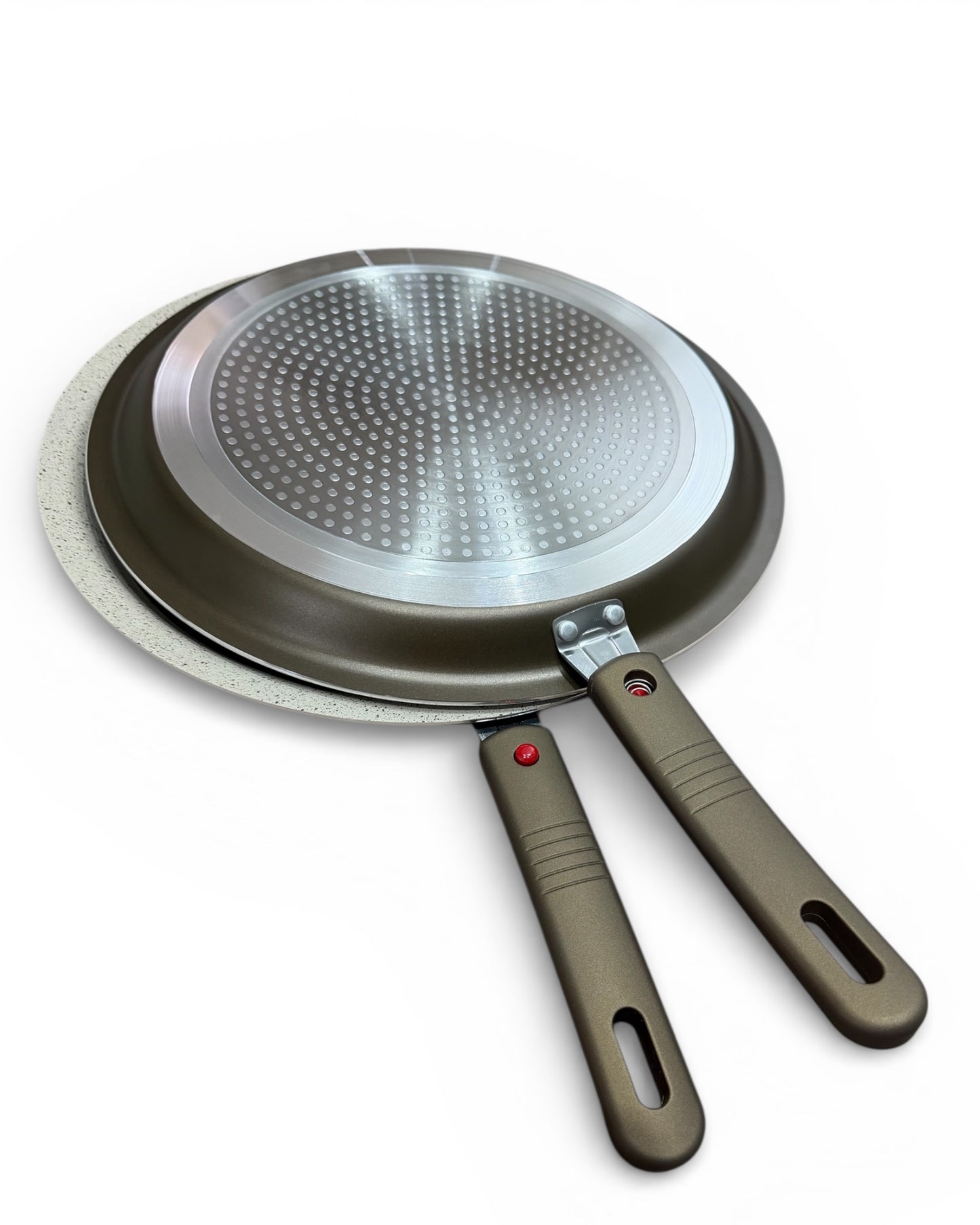 DOPPIA PIASTRA 26 cm elevato rivestimento antiaderente per Induzione e tutti i tipi di piano cottura